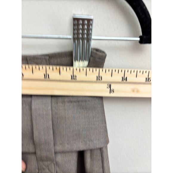 Vintage Retro Brown High Waist Double Breasted Tailored Midi Pencil Skirt Size 4 - Picture 7 of 8